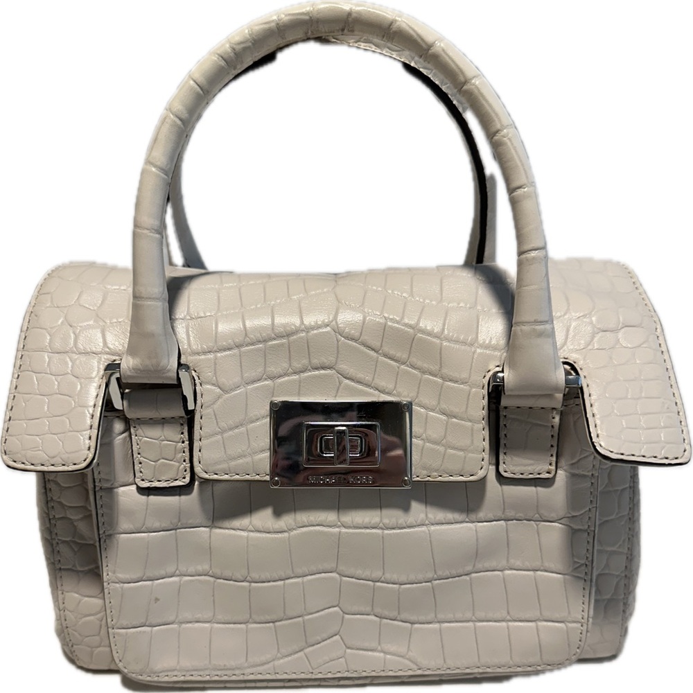 Micheal Kors Sloan Croc Embossed Leather Turn Lock